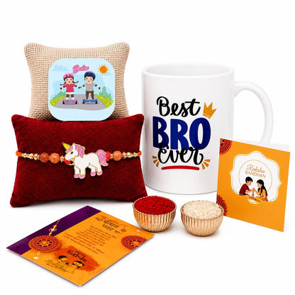 Kids Metal Rakhi – Cartoon Character Rakhi/Bracelet for Boys | Durable Design with Roli Chawal | Raksha Bandhan Gift Card (BH