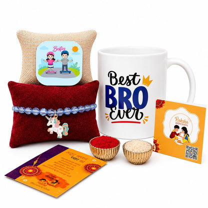 Kids Metal Rakhi – Cartoon Character Rakhi/Bracelet for Boys | Durable Design with Roli Chawal | Raksha Bandhan Gift Card (BH