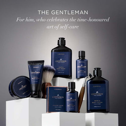 KIMIRICA The Gentleman Niacinamide Hand & Body Lotion, 270ml, Vetiver Patchouli Scent with Shea Butter - size and scale