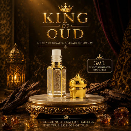 King of Oud Royal Essence Attar Perfume Oil, 3ml, Arabic Oud Scent, Unisex Adult Fragrance - back view