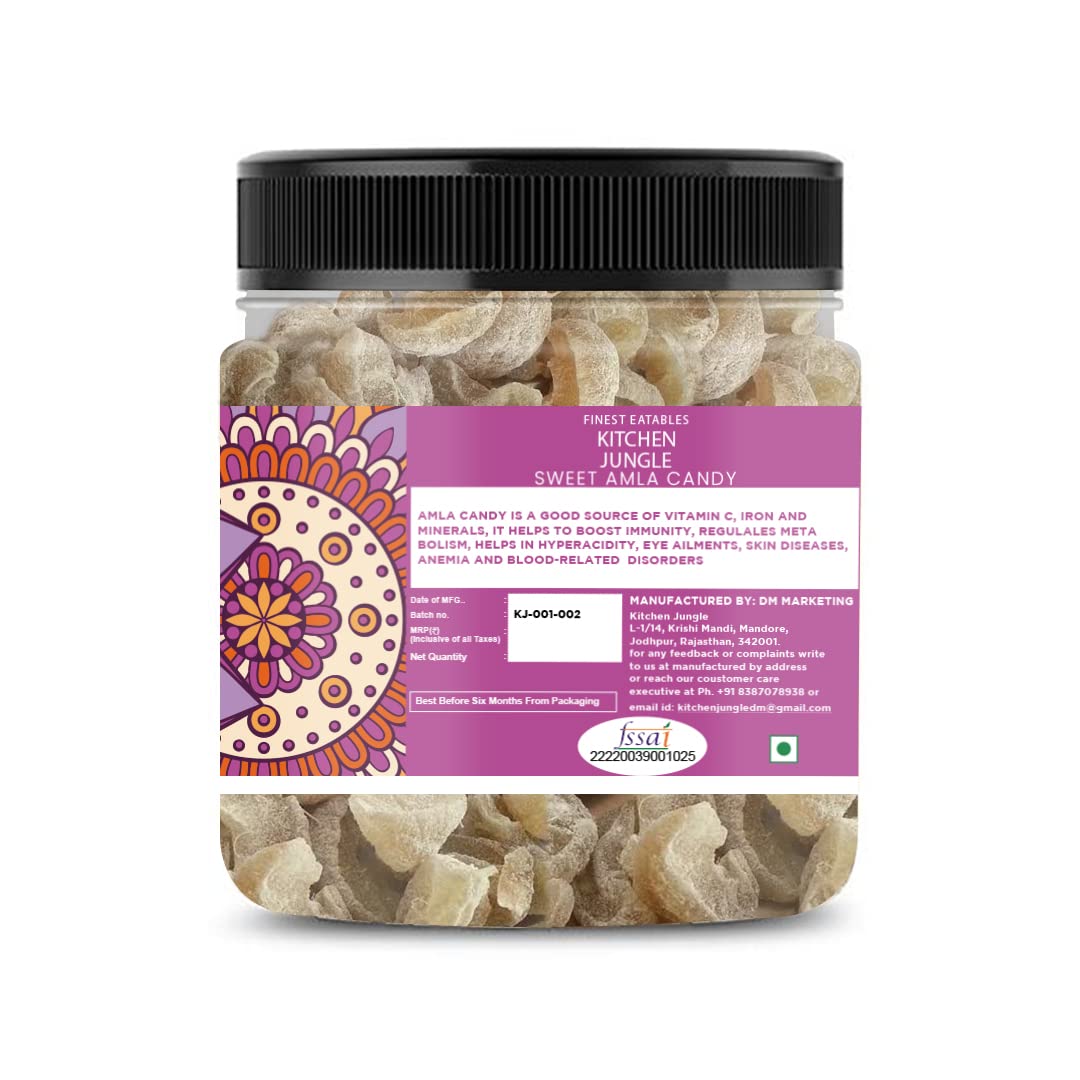 Kitchen Jungle Dried Sweet Amla Candy, 200g, Natural Classic Snack - front view (3)