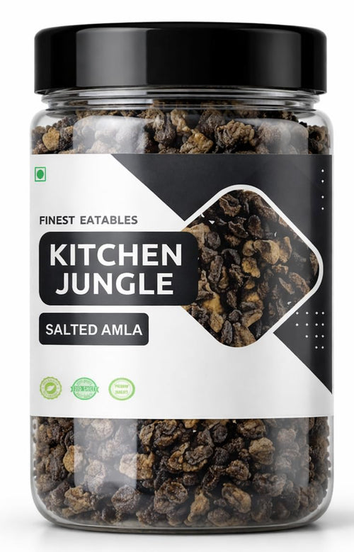 Kitchen Jungle Salted Amla (Gooseberries) - All-Natural, Jar Pack, Traditional Indian Snack