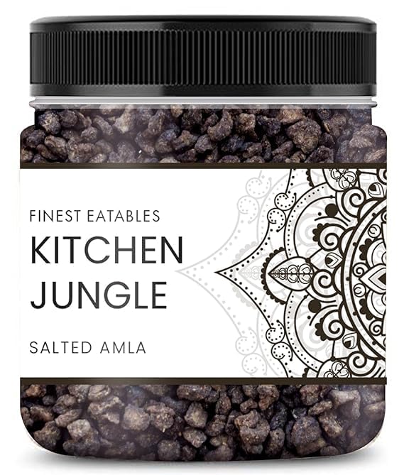Kitchen Jungle Salted Amla (Gooseberries) - All-Natural, Jar Pack, Traditional Indian Snack - front view