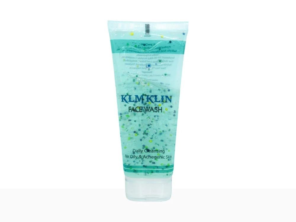 KLMKLIN Face Wash, Gel Cleanser for Oily & Acne-Prone Skin, 100ml - back view