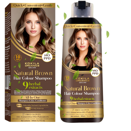 Kokila Hair Color Shampoo, 400ml, Ammonia Free, Paraben Free, NO PPD, with Natural Extracts (13)