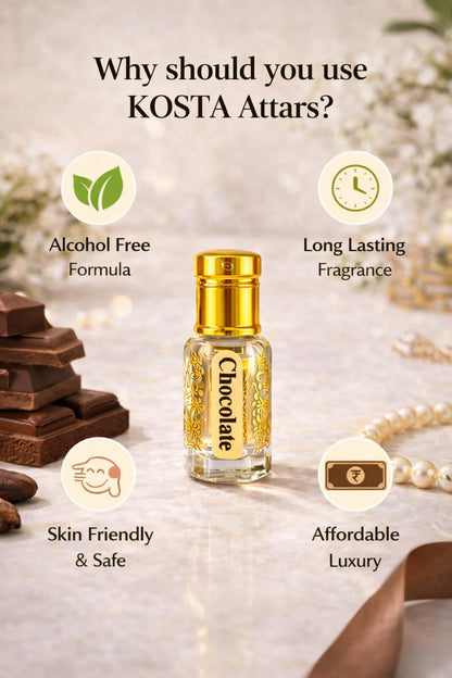 KOSTA Black Oudh Attar Roll-On Concentrated Perfume Oil, Alcohol-Free, 6ml, Unisex Oud Fragrance - in use