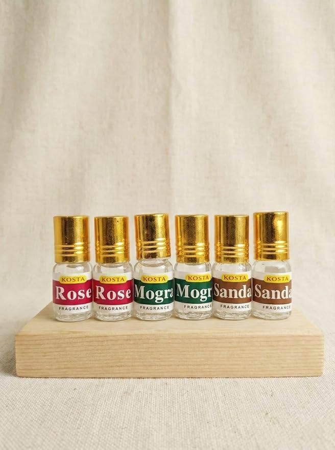 KOSTA Black Oudh Attar Roll-On Concentrated Perfume Oil, Alcohol-Free, 6ml, Unisex Oud Fragrance - back view (24)