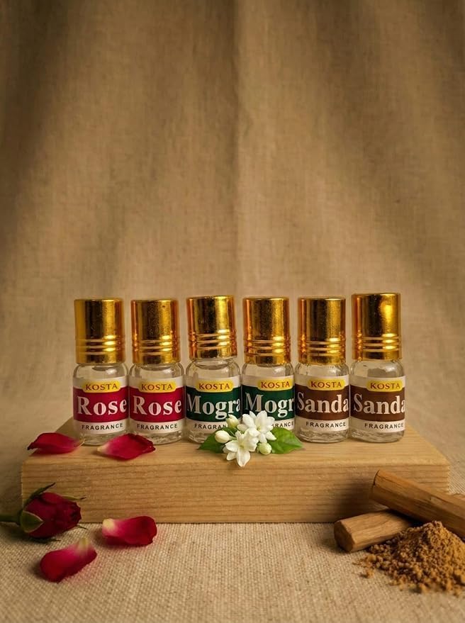KOSTA Black Oudh Attar Roll-On Concentrated Perfume Oil, Alcohol-Free, 6ml, Unisex Oud Fragrance - packaging (25)