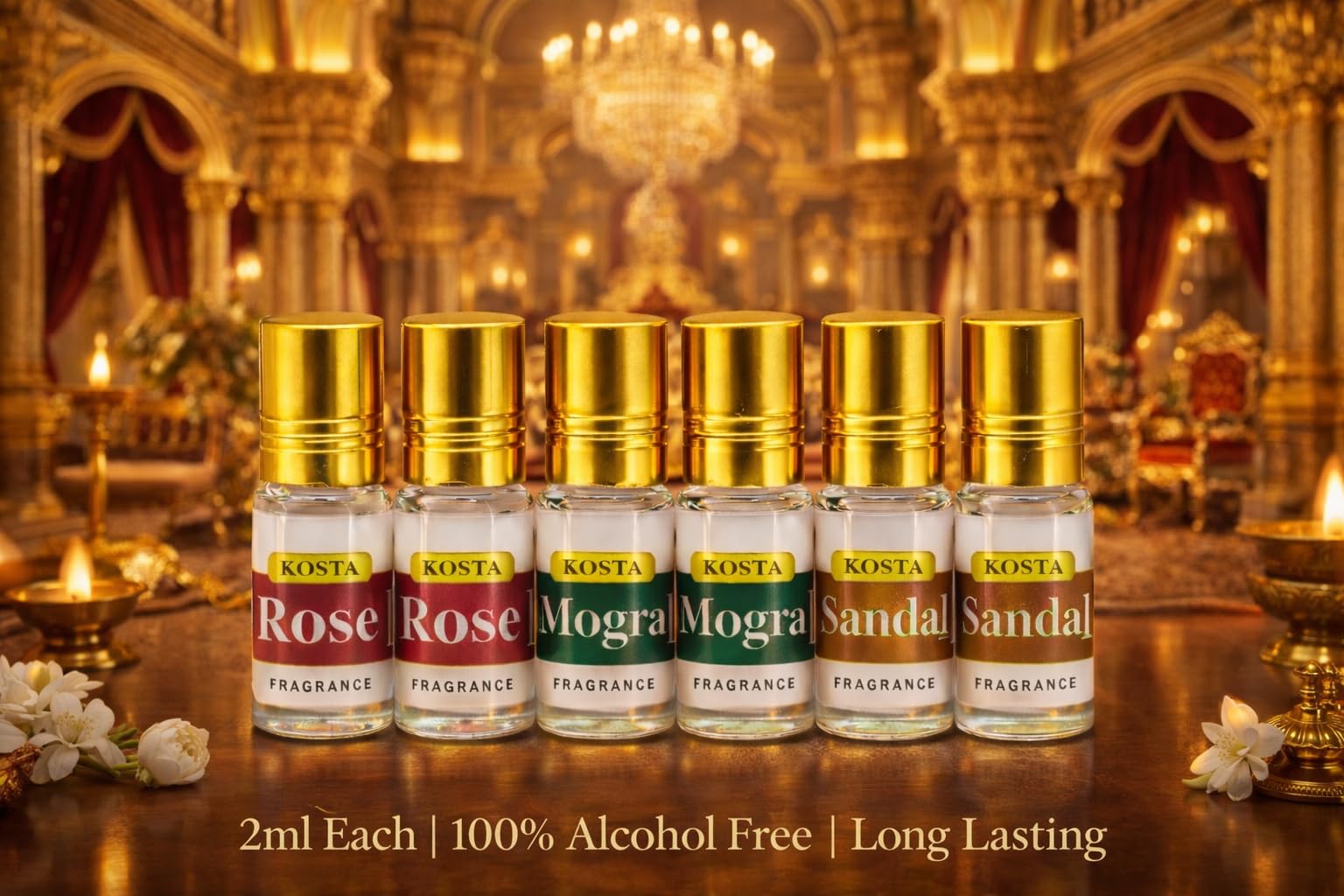 KOSTA Black Oudh Attar Roll-On Concentrated Perfume Oil, Alcohol-Free, 6ml, Unisex Oud Fragrance - ingredients panel (27)