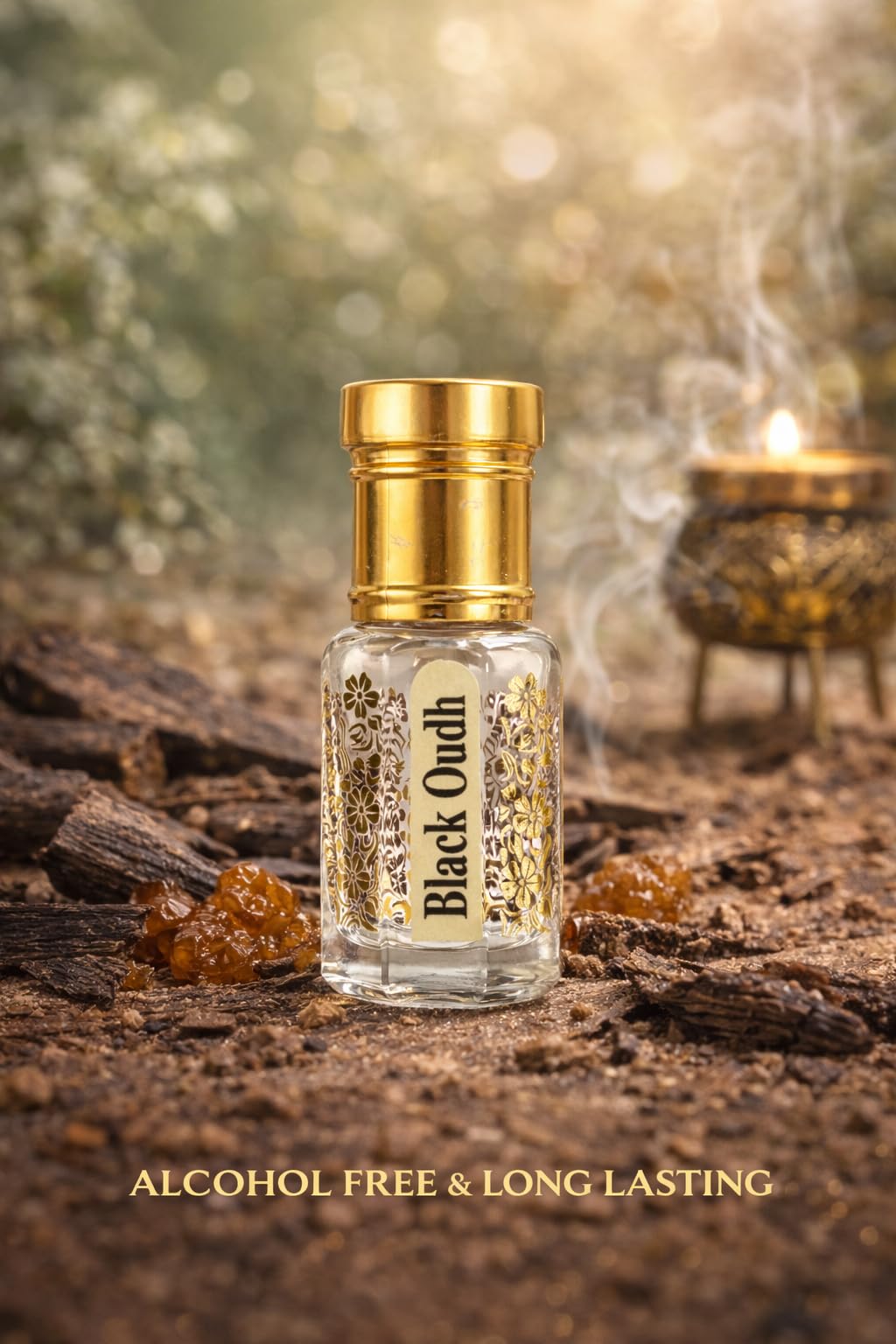 KOSTA KOSTA Black Oudh Attar for Men | Alcohol Free Long Lasting Perfume Oil | Strong Woody Smoky Oud Fragrance | Roll On Att