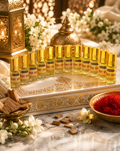 KOSTA KOSTA Black Oudh Attar for Men | Alcohol Free Long Lasting Perfume Oil | Strong Woody Smoky Oud Fragrance | Roll On Att