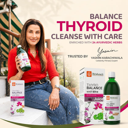 Krishna's Herbal & Ayurveda Thyro Balance Juice, Sugar Free, Kanchnar Gugglu, Herbal Supplement - front view