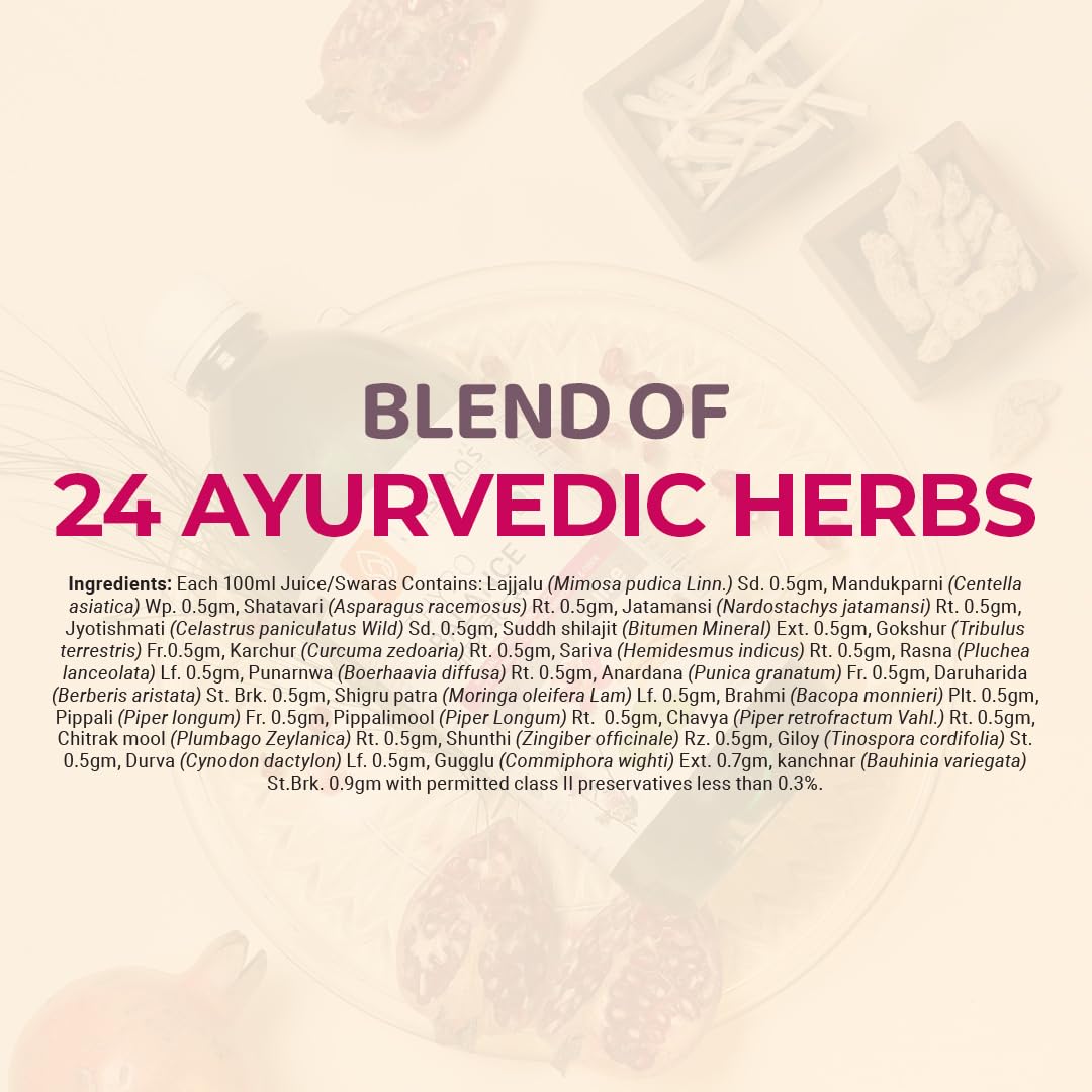 Krishna's Herbal & Ayurveda Thyro Balance Juice, Sugar Free, Kanchnar Gugglu, Herbal Supplement - label detail