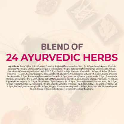 Krishna's Herbal & Ayurveda Thyro Balance Juice, Sugar Free, Kanchnar Gugglu, Herbal Supplement - label detail