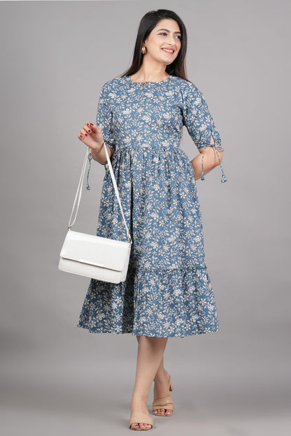 Kuruti B Sheets Women's Floral Printed Rayon Fit and Flare Tank Maxi Dress Kurta - ingredients panel (52)