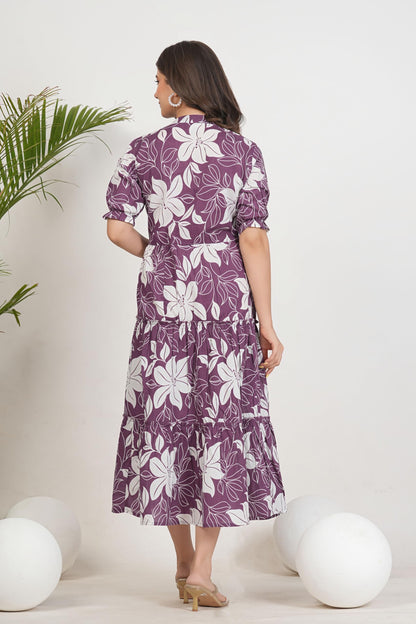 Kuruti B Sheets Women's Floral Printed Rayon Fit and Flare Tank Maxi Dress Kurta - label detail (68)