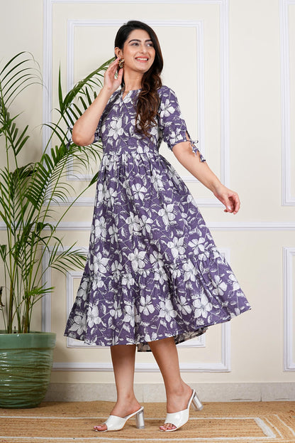 Kuruti B Sheets Women's Floral Printed Rayon Fit and Flare Tank Maxi Dress Kurta - packaging (72)