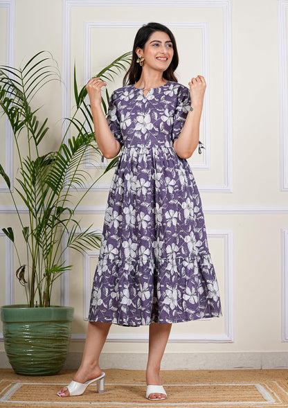 Kuruti B Sheets Women's Floral Printed Rayon Fit and Flare Tank Maxi Dress Kurta - ingredients panel (74)