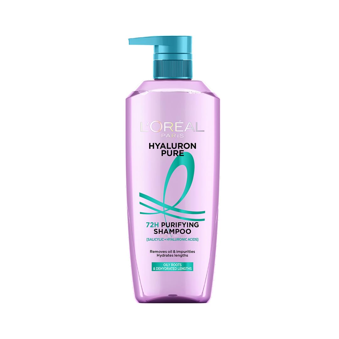 L’Oréal Paris Hyaluron Pure 72H Purifying Shampoo, For oily scalp & dry hair with salicylic and hyaluronic acid, 200 ml (13)