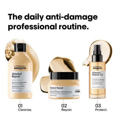 L'Oréal Professionnel Absolut Repair Shampoo, 300ml, for Dry & Damaged Hair with Protein & Omega-9 - ingredients panel