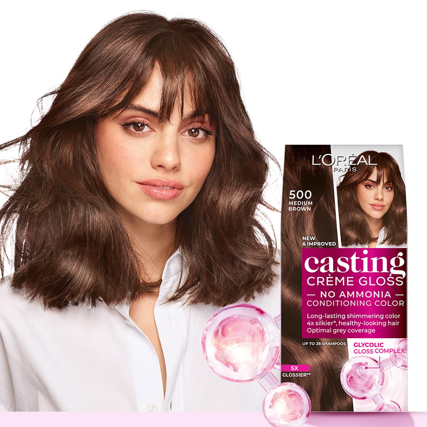 L'Oreal Paris Casting Crème Gloss Semi-Permanent Hair Color Kit, No Ammonia, with Gloves and Conditioner (23)