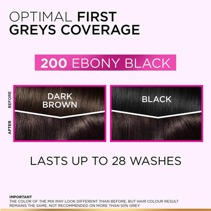 L'Oreal Paris Casting Crème Gloss Semi-Permanent Hair Color Kit, No Ammonia, with Gloves and Conditioner - label detail
