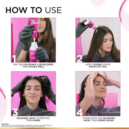 L'Oreal Paris Casting Crème Gloss Semi-Permanent Hair Color Kit, No Ammonia, with Gloves and Conditioner - close-up detail