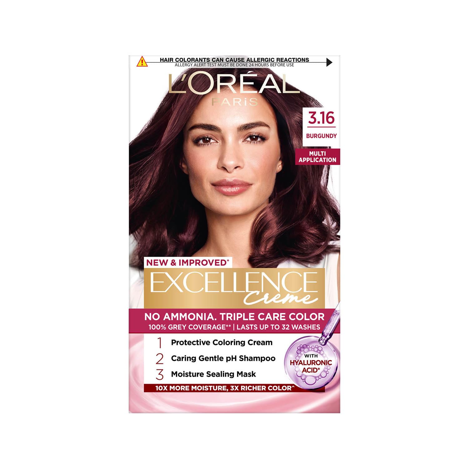 L'Oreal Paris Excellence Creme Permanent Hair Color, No Ammonia, Pro-Keratin, 72ml+100g (16)