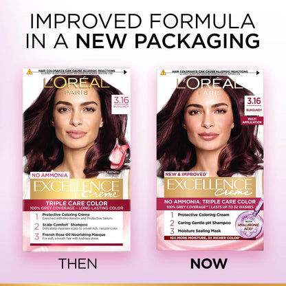 L'Oreal Paris Excellence Creme Permanent Hair Color, No Ammonia, Pro-Keratin, 72ml+100g - size and scale (21)
