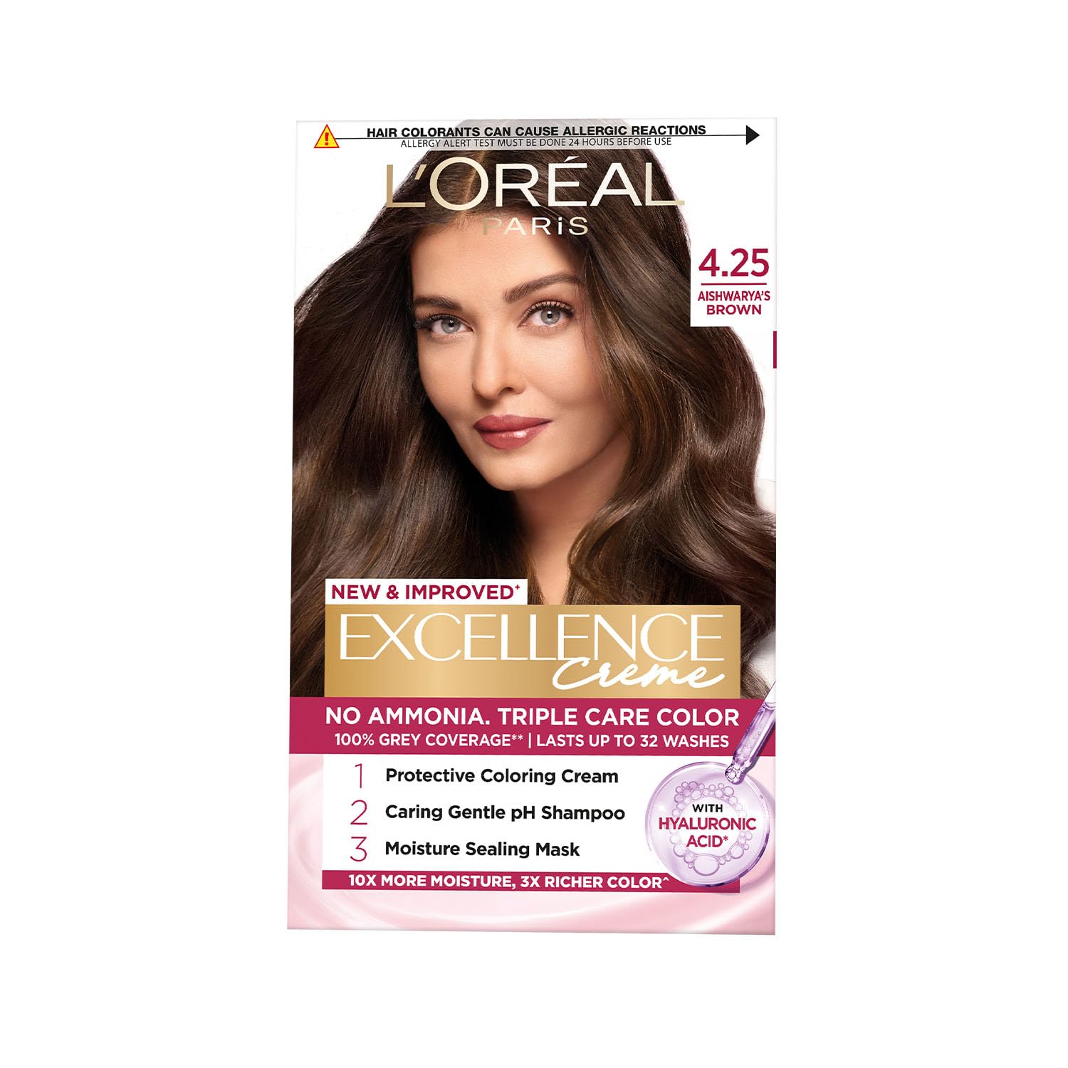 L'Oreal Paris Excellence Creme Permanent Hair Color, No Ammonia, Pro-Keratin, 72ml+100g (28)