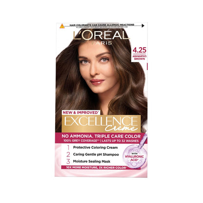 L'Oreal Paris Excellence Creme Permanent Hair Color, No Ammonia, Pro-Keratin, 72ml+100g (28)