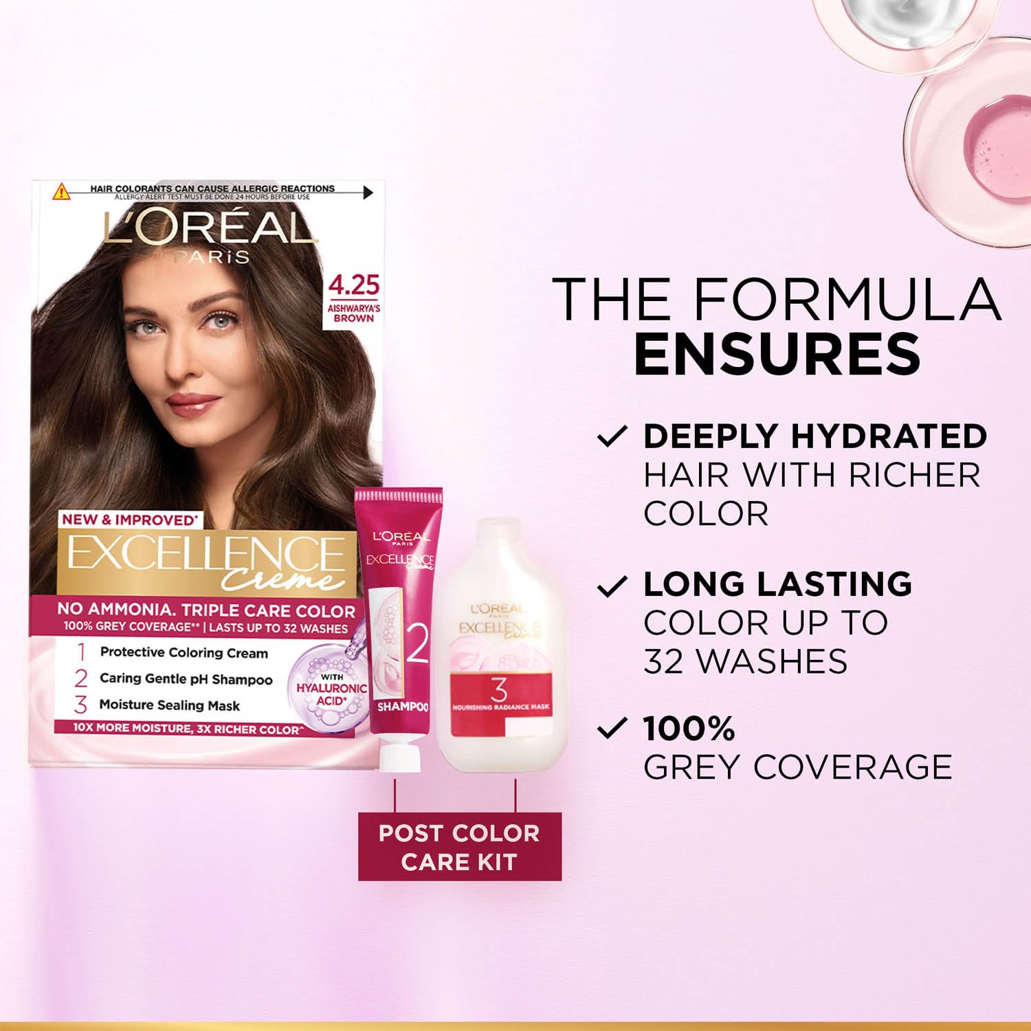 L'Oreal Paris Excellence Creme Permanent Hair Color, No Ammonia, Pro-Keratin, 72ml+100g - packaging (30)