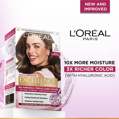 L'Oreal Paris Excellence Creme Permanent Hair Color, No Ammonia, Pro-Keratin, 72ml+100g - front view (35)