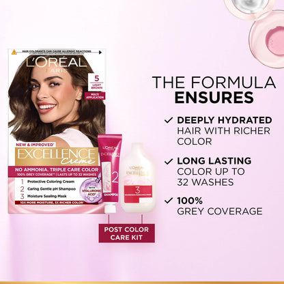 L'Oreal Paris Excellence Creme Permanent Hair Color, No Ammonia, Pro-Keratin, 72ml+100g - packaging (36)