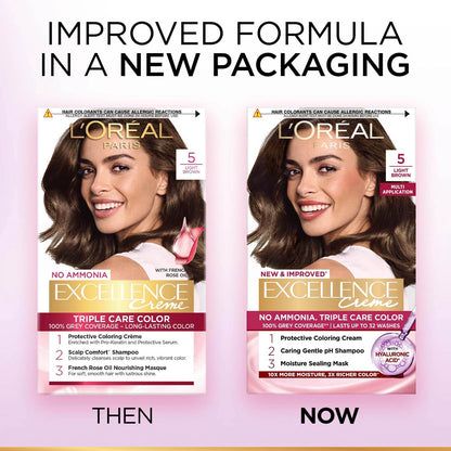 L'Oreal Paris Excellence Creme Permanent Hair Color, No Ammonia, Pro-Keratin, 72ml+100g - size and scale (39)