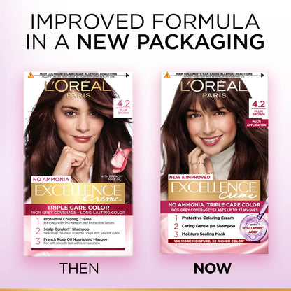 L'Oreal Paris Excellence Creme Permanent Hair Color, No Ammonia, Pro-Keratin, 72ml+100g - size and scale (51)