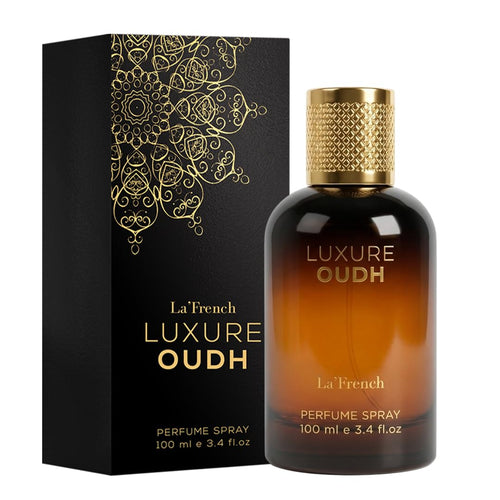 LA' French Luxure Oudh Eau de Parfum for Men, 100ml, with Agarwood, Musk, Sandalwood and Oakmoss Notes