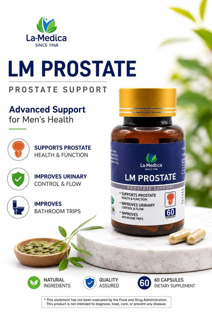 La-Medicca LM Prostate Herbal Supplement, 60 Capsules, with Ashwagandha, Gokhru, Giloy, Shilajit, Guggul, Amla & Curcumin - b
