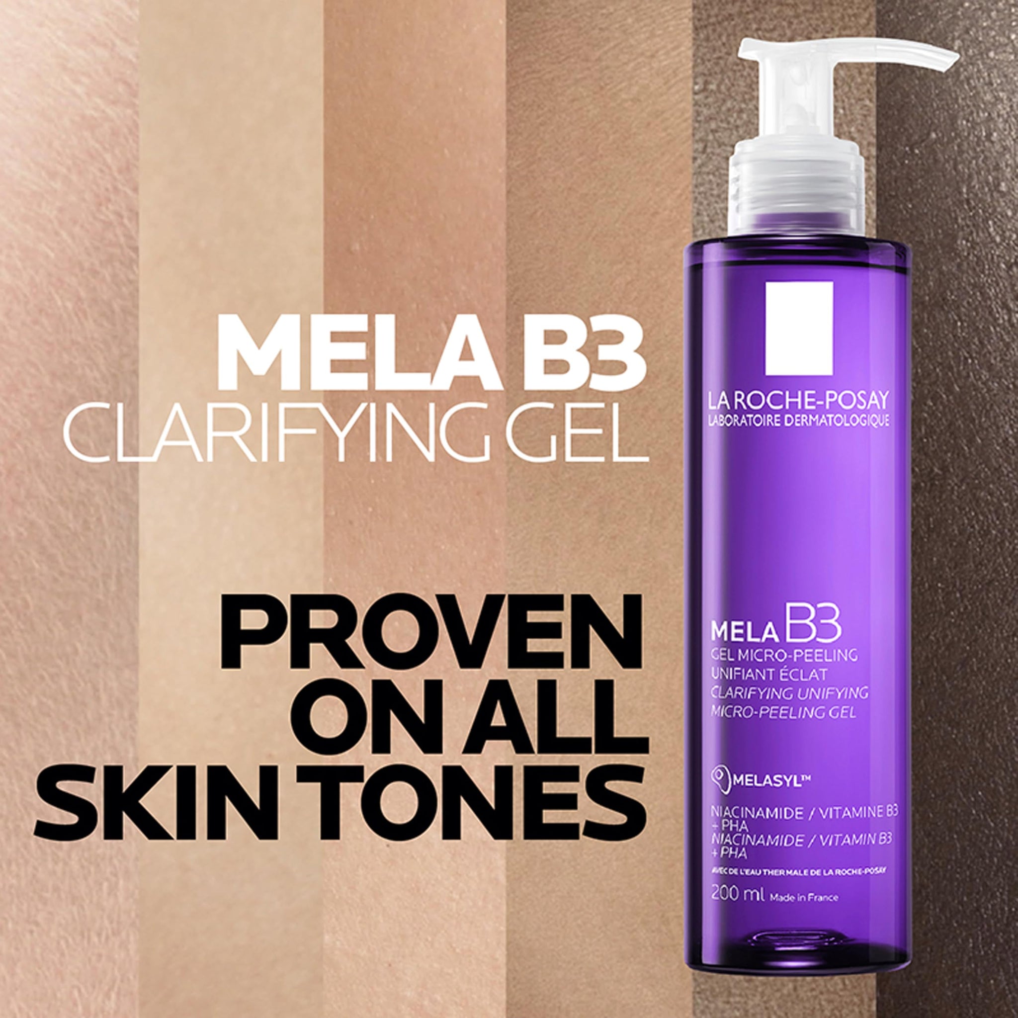 La Roche-Posay Mela B3 Anti-Dark Spots Face Wash with Niacinamide, 200ml - in use