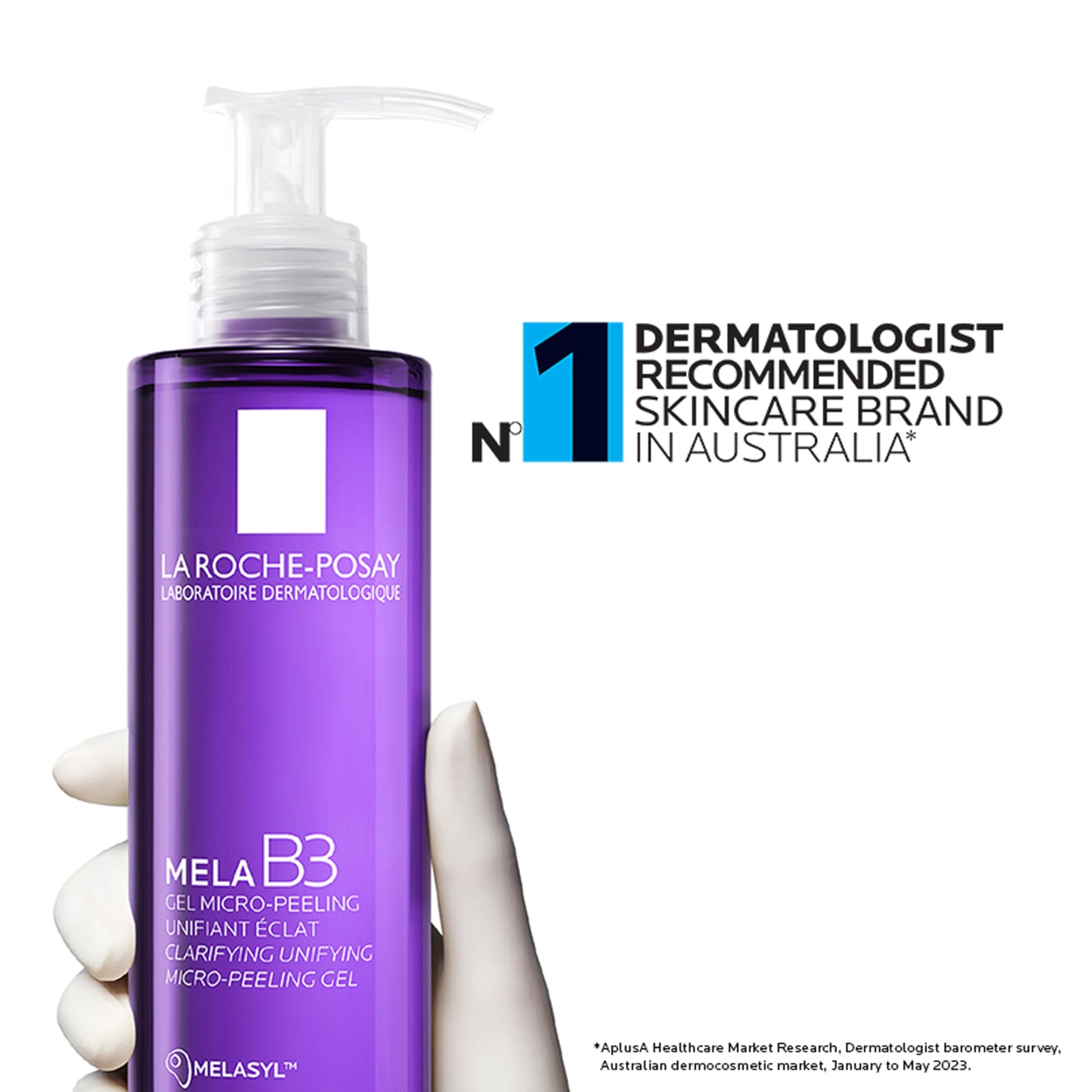 La Roche-Posay Mela B3 Anti-Dark Spots Face Wash with Niacinamide, 200ml - size and scale