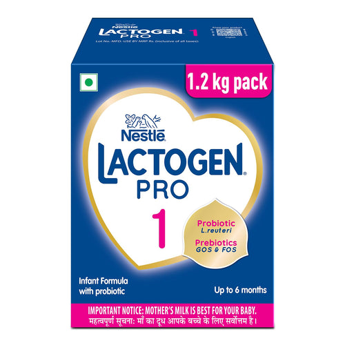 Lactogen Pro 1 Baby Milk Powder, 0-6 Months, Infant Formula with Probiotics and Prebiotics
