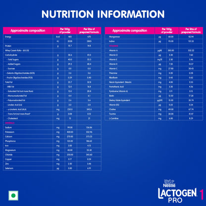 Lactogen Pro 1 Baby Milk Powder, 0-6 Months, Infant Formula with Probiotics and Prebiotics - packaging (13)