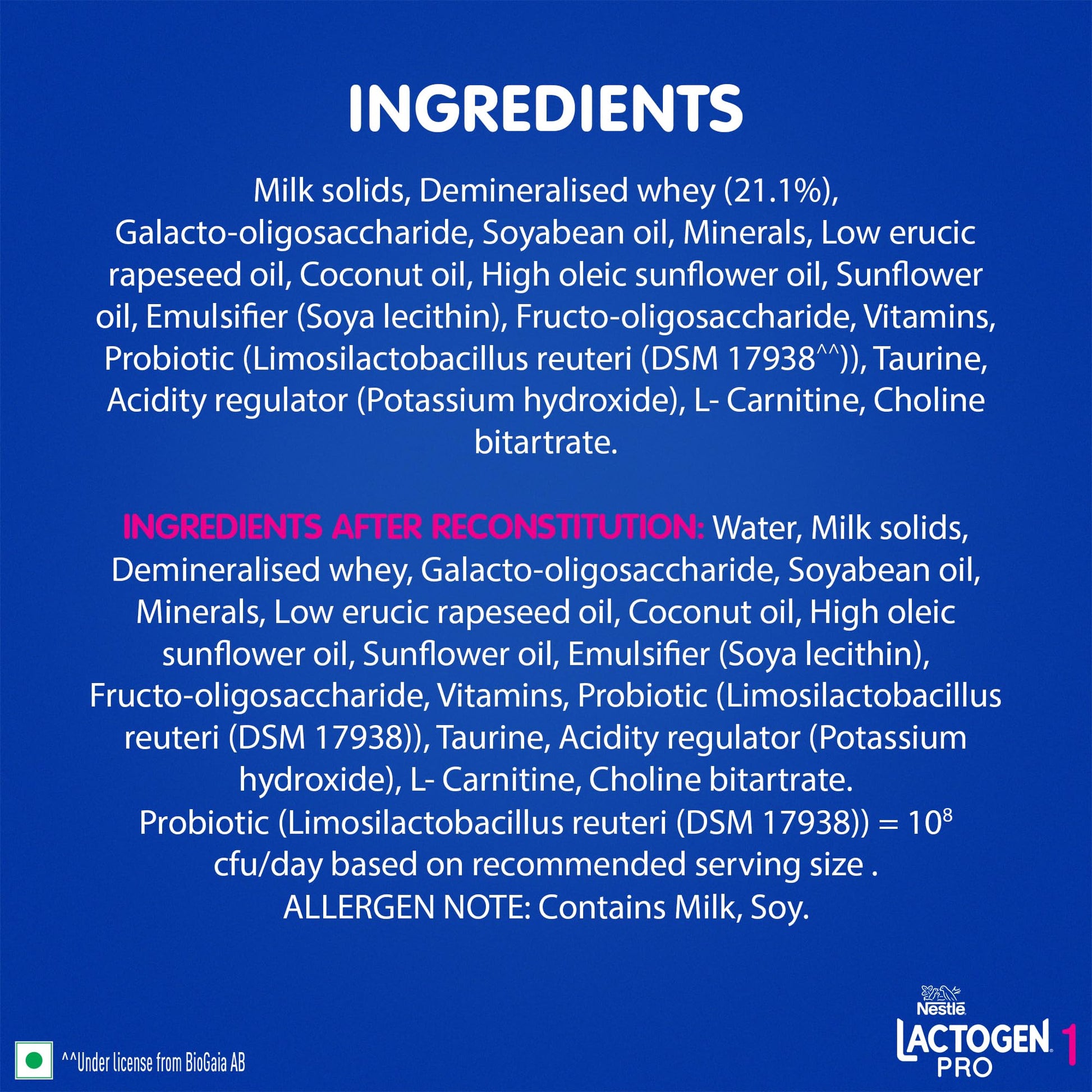 Lactogen Pro 1 Baby Milk Powder, 0-6 Months, Infant Formula with Probiotics and Prebiotics - packaging (21)