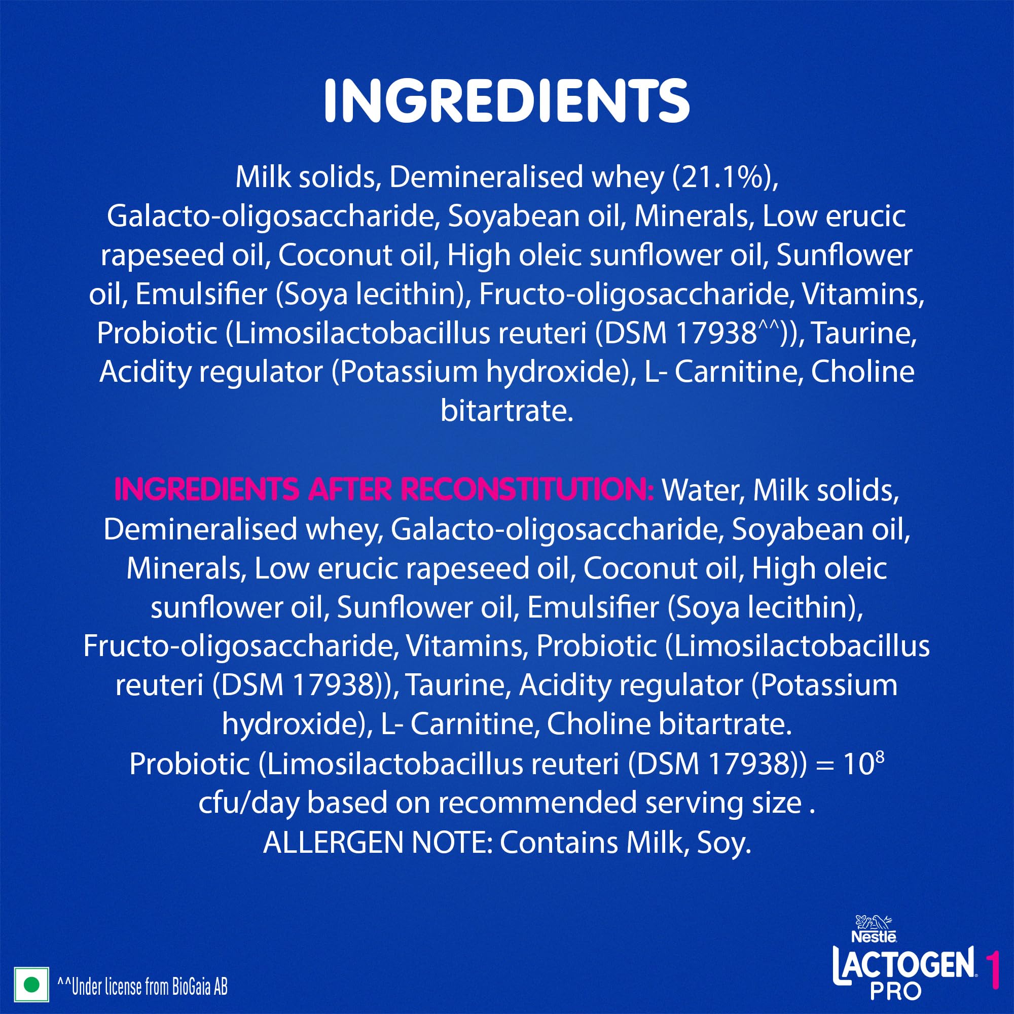 Lactogen Pro 1 Baby Milk Powder, 0-6 Months, Infant Formula with Probiotics and Prebiotics - packaging (21)