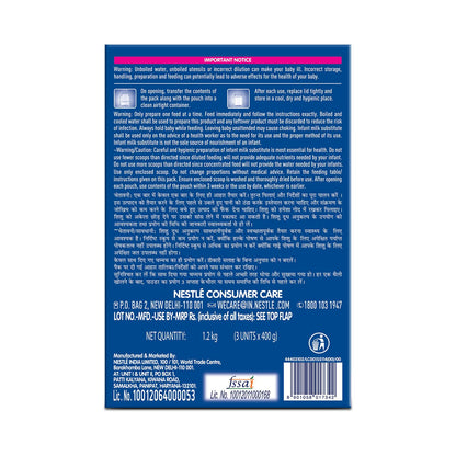 Lactogen Pro 1 Baby Milk Powder, 0-6 Months, Infant Formula with Probiotics and Prebiotics - back view