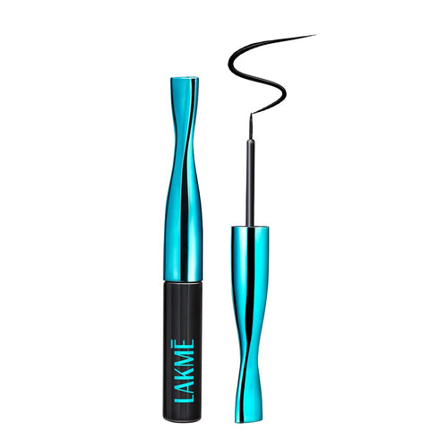 LAKMÉ 9to5 Eyeconic Waterproof Liquid Eyeliner, Intense Black, 4.5 ml, Smudgeproof Quick-Dry Formula