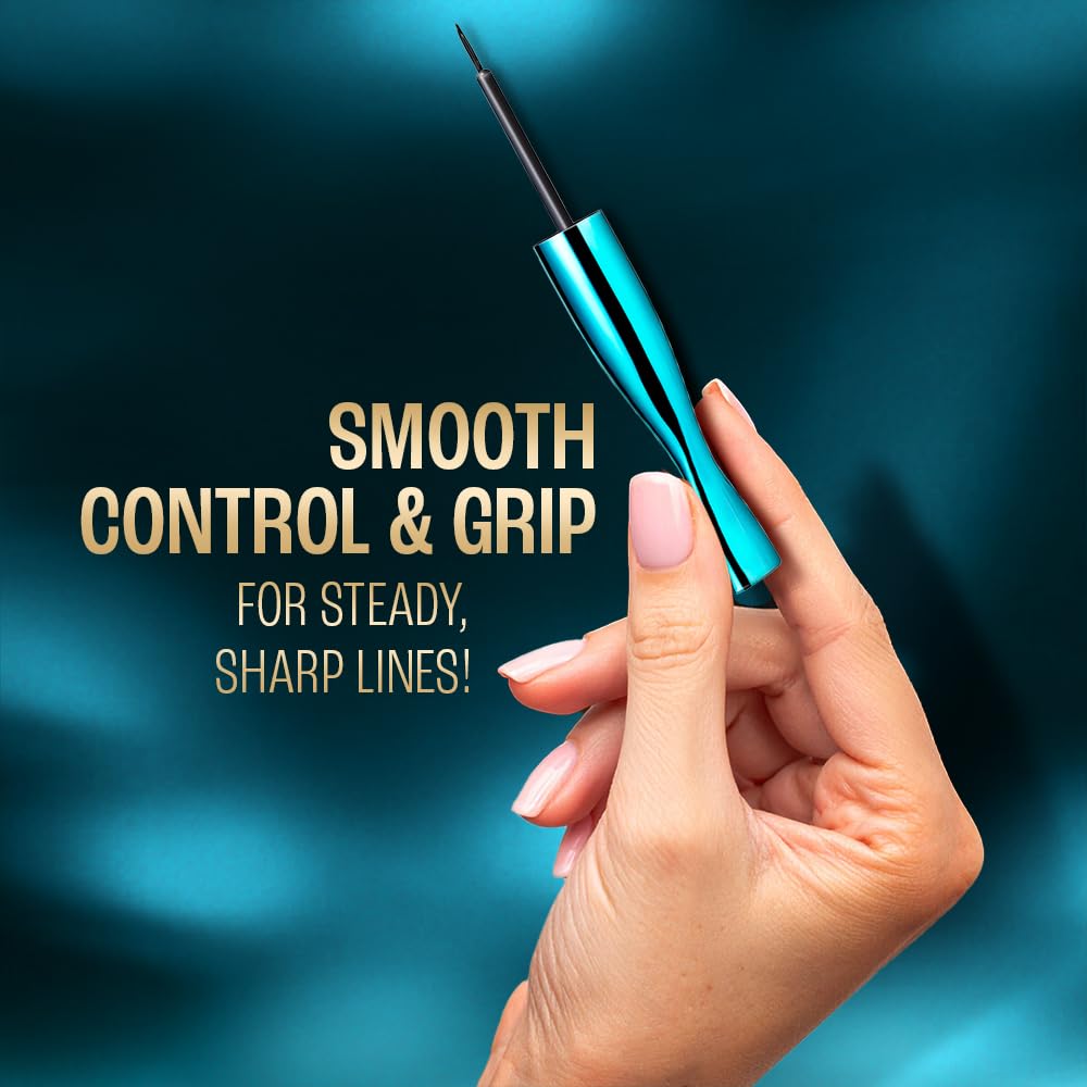 LAKMÉ 9to5 Eyeconic Waterproof Liquid Eyeliner, Intense Black, 4.5 ml, Smudgeproof Quick-Dry Formula - front view