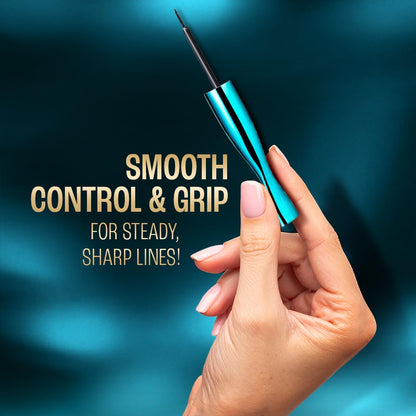 LAKMÉ 9to5 Eyeconic Waterproof Liquid Eyeliner, Intense Black, 4.5 ml, Smudgeproof Quick-Dry Formula - front view
