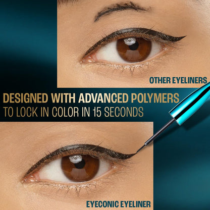 LAKMÉ 9to5 Eyeconic Waterproof Liquid Eyeliner, Intense Black, 4.5 ml, Smudgeproof Quick-Dry Formula - label detail