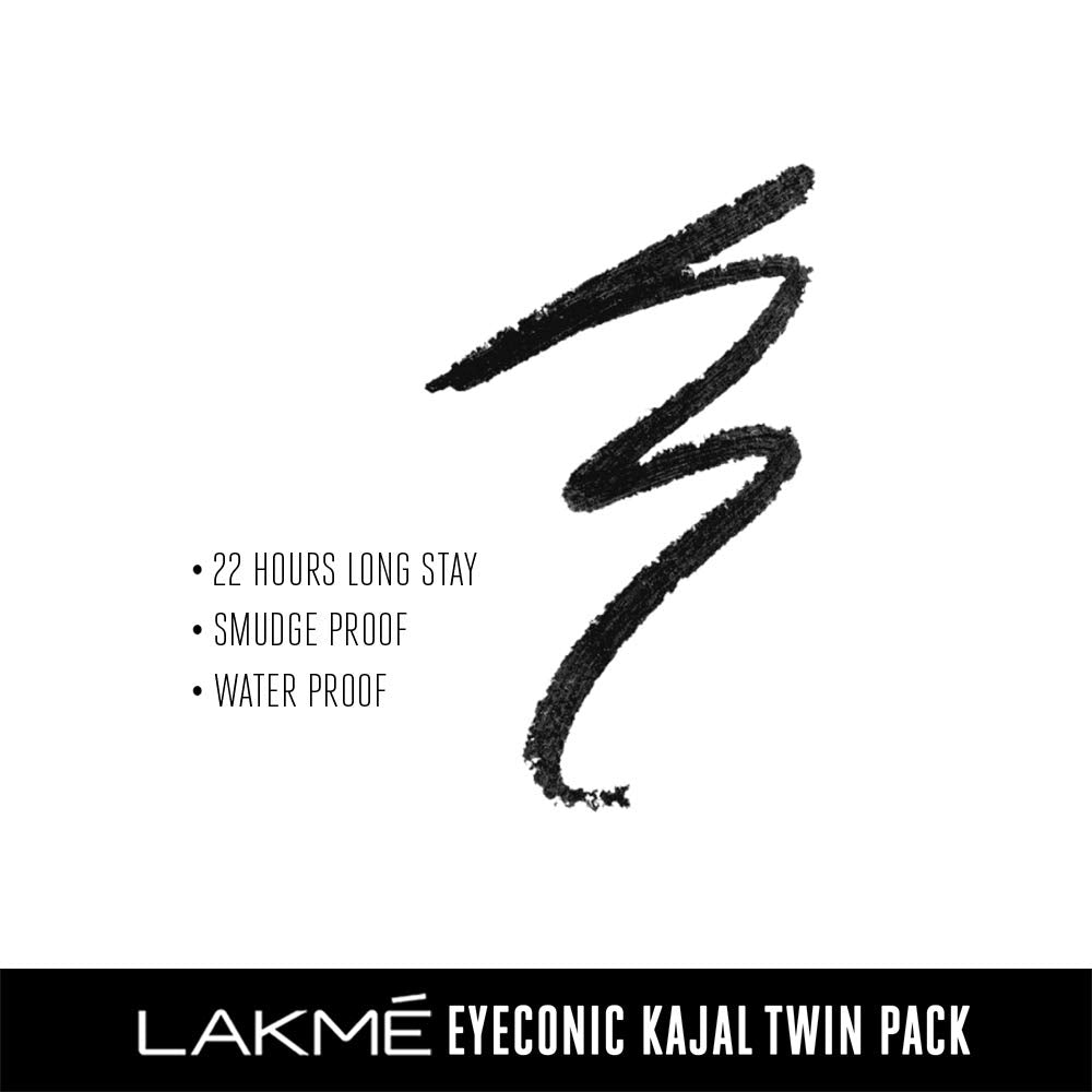 LAKMÉ Eyeconic Insta Cool Kajal, Matte Finish Pencil with Cucumber Seed Extracts, Twist-Up Design - packaging (18)
